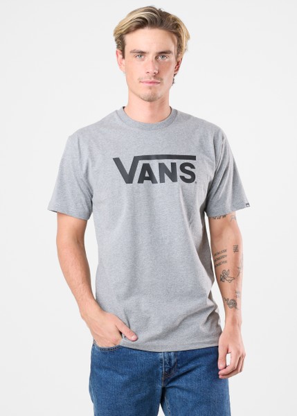 Classic Vans Tee-B, Grey Heather/Black, M,  T-Shirts