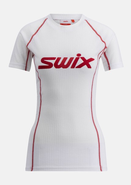 Racex Classic Short Sleeve W, Bright White/Swix Red, L, Undertøy