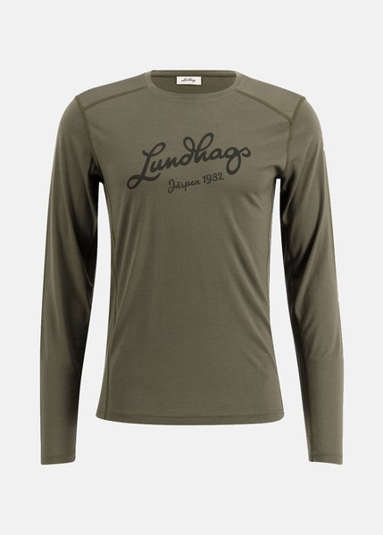 Fulu Merino Longsleeve T-Shirt, Forest Green, Xl, T-Shirts