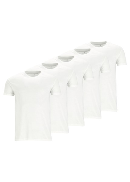 Denim Factory Core Tee 5-Pack, White, M,  T-Shirts