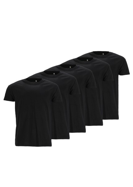 Denim Factory Core Tee 5-Pack, Black, L, T-Shirts