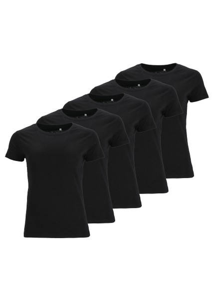 Denim Factory Core Tee W 5-Pack, Black, 36, T-Shirts