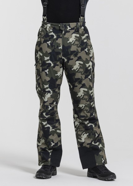St.Anton Softshell Ski Pants, Green Camouflage, 2xl,  Skidbyxor