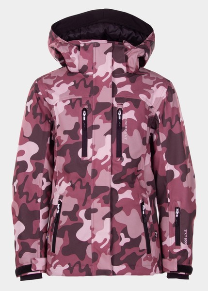 Cervinia Jacket Jr, Pink Camouflage, 116, Skijakker