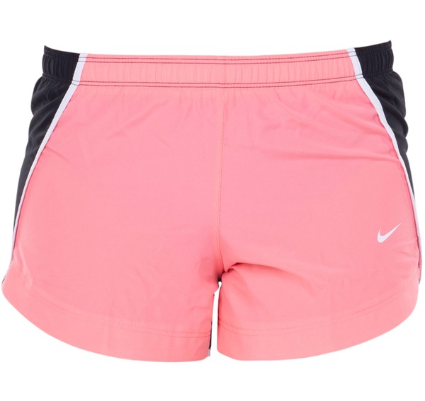 Nike Dry Girls' Running Shorts, Pink Gaze /Black/White/White, M, Løpeshorts