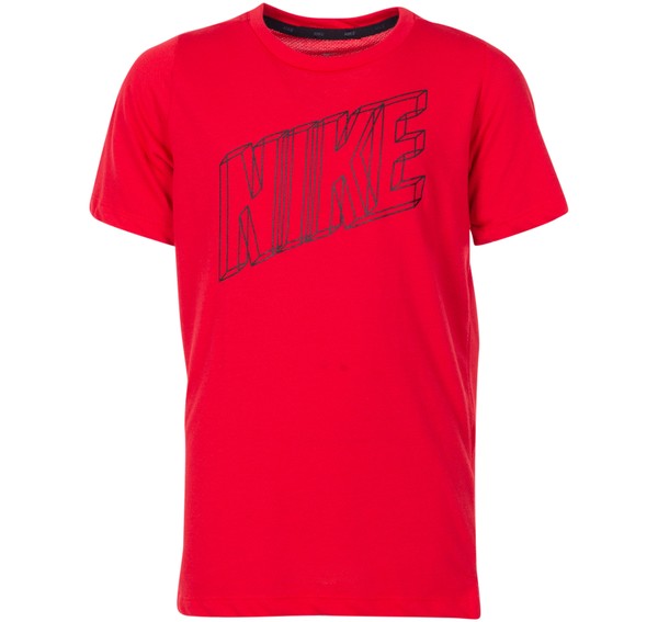 B Nk Brthe Gfx Ss Top, University Red/Black, S, T-Shirts