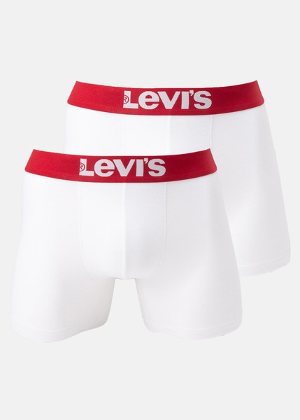 Levis Men Solid Basic Boxer 2p, White / White, Xl,  Underkläder