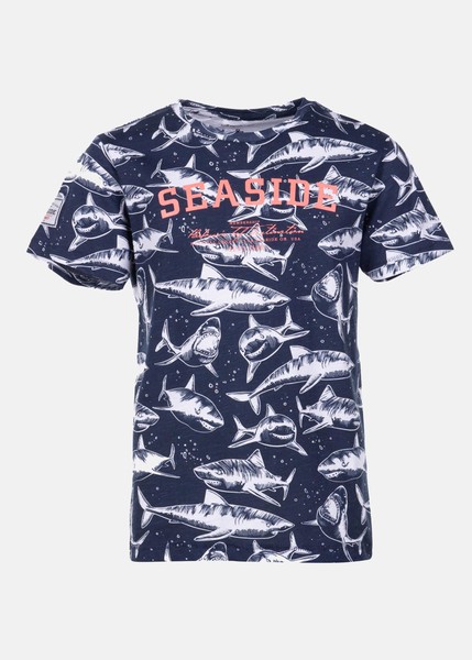 Ocean Tee Jr, Navy Shark, 100,  Strandkläder
