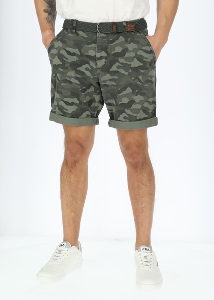 Chino Shorts, Green Camouflage, L, Hverdagsshorts