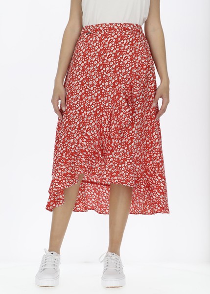 Sankt Claud Skirt W, Red Flower, 46,  Strandkläder
