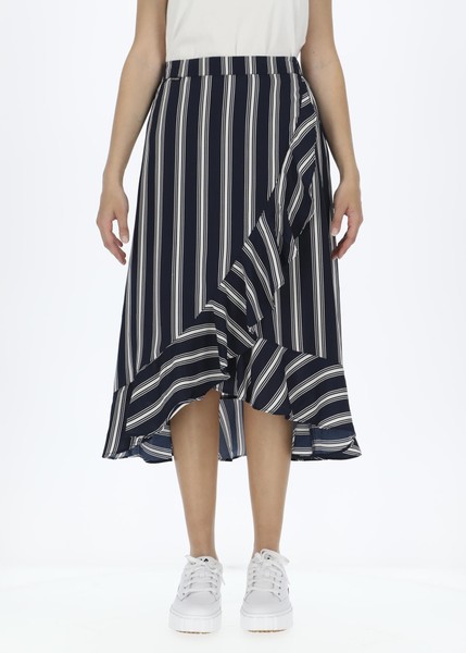 Sankt Claud Skirt W, Navy Stripe, 40,  Strandkläder