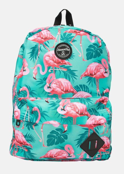 Hawaii Backpack, Turquoise Flamingo, Onesize, Skolevesker