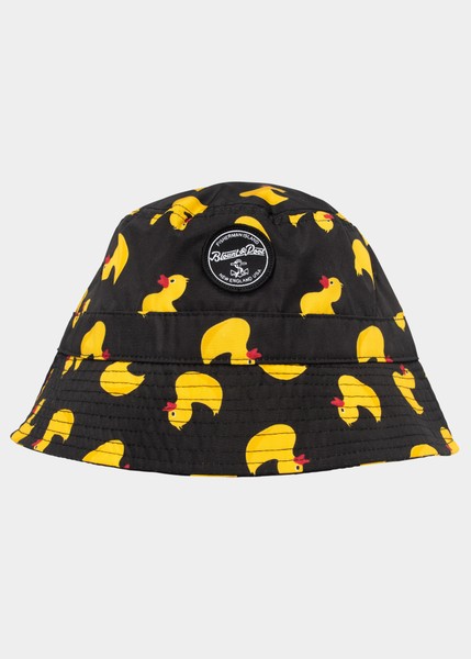 Hawaii Bucket Hat Jr, Black Yellow Duck, Onesize, Badeklær