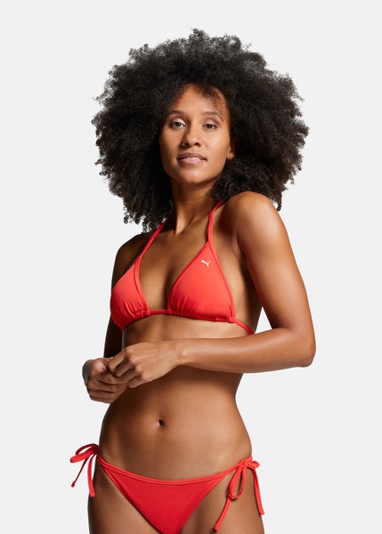 Puma Swim Women Triangle Bikin, Red, M,  Bikinis