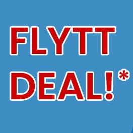 Flyttdeals - gäller t.o.m. 30/4 eller så långt lagret räcker. 
