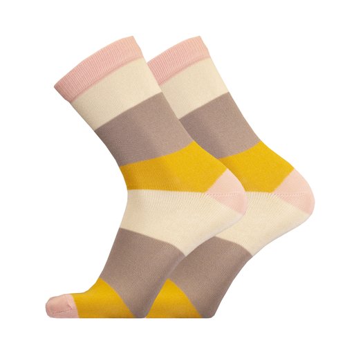 Hauska smooth weave organic cotton striped sock