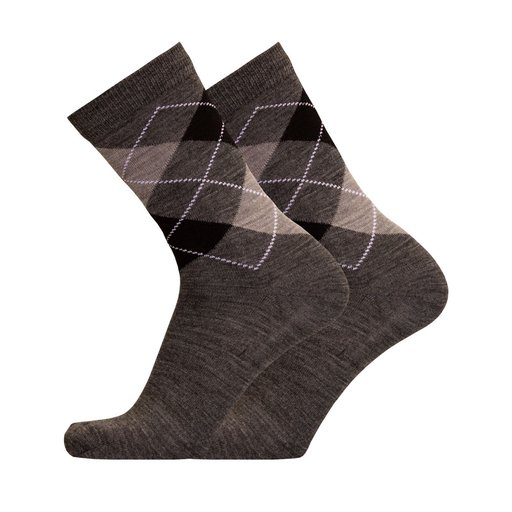 Villi argyle pattern merino wool sock