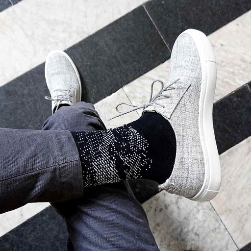 Metropolis Tampere smooth weave organic cotton pattern sock