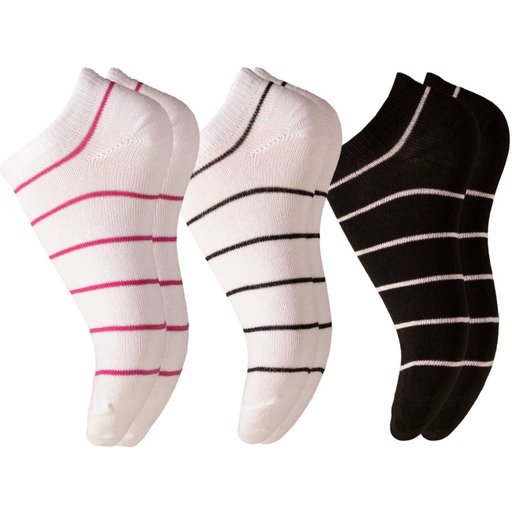 Helsi smooth weave recycled cotton ankle sock 3-pair pack
