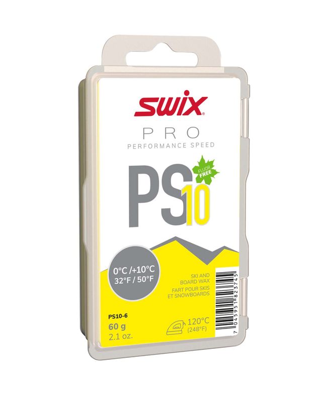 SWIX PS10 YELLOW, 0°C/+10°C, 60G