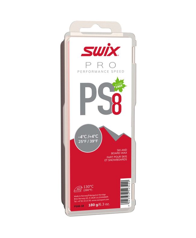 SWIX PS8 RED, -4°C/+4°C, 180G