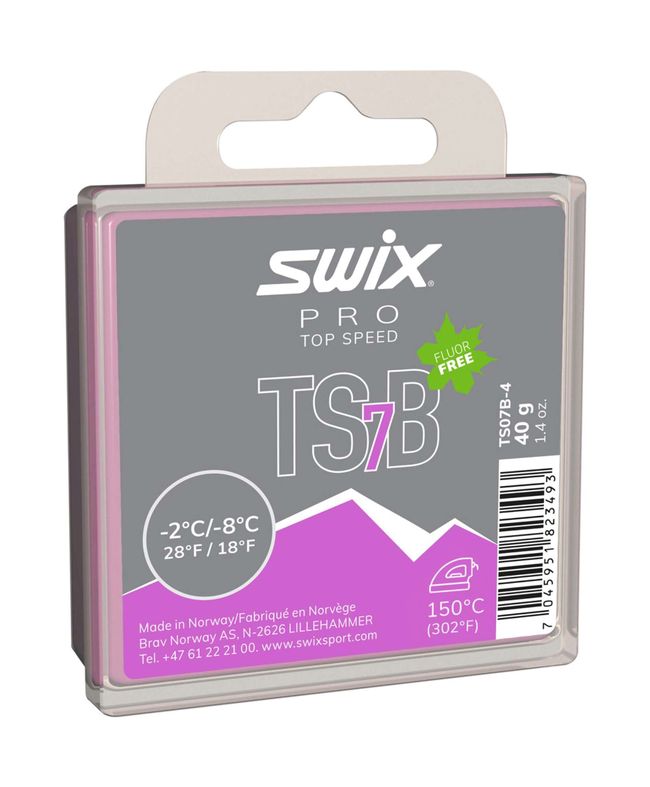 SWIX TS7 BLACK, -2°C/-8°C, 40G