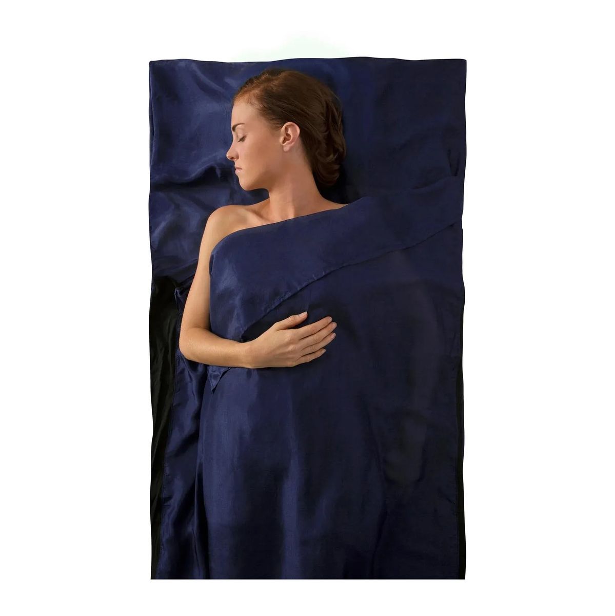 Sleepliner Silkcotton Traveller Pillow Navy Blue