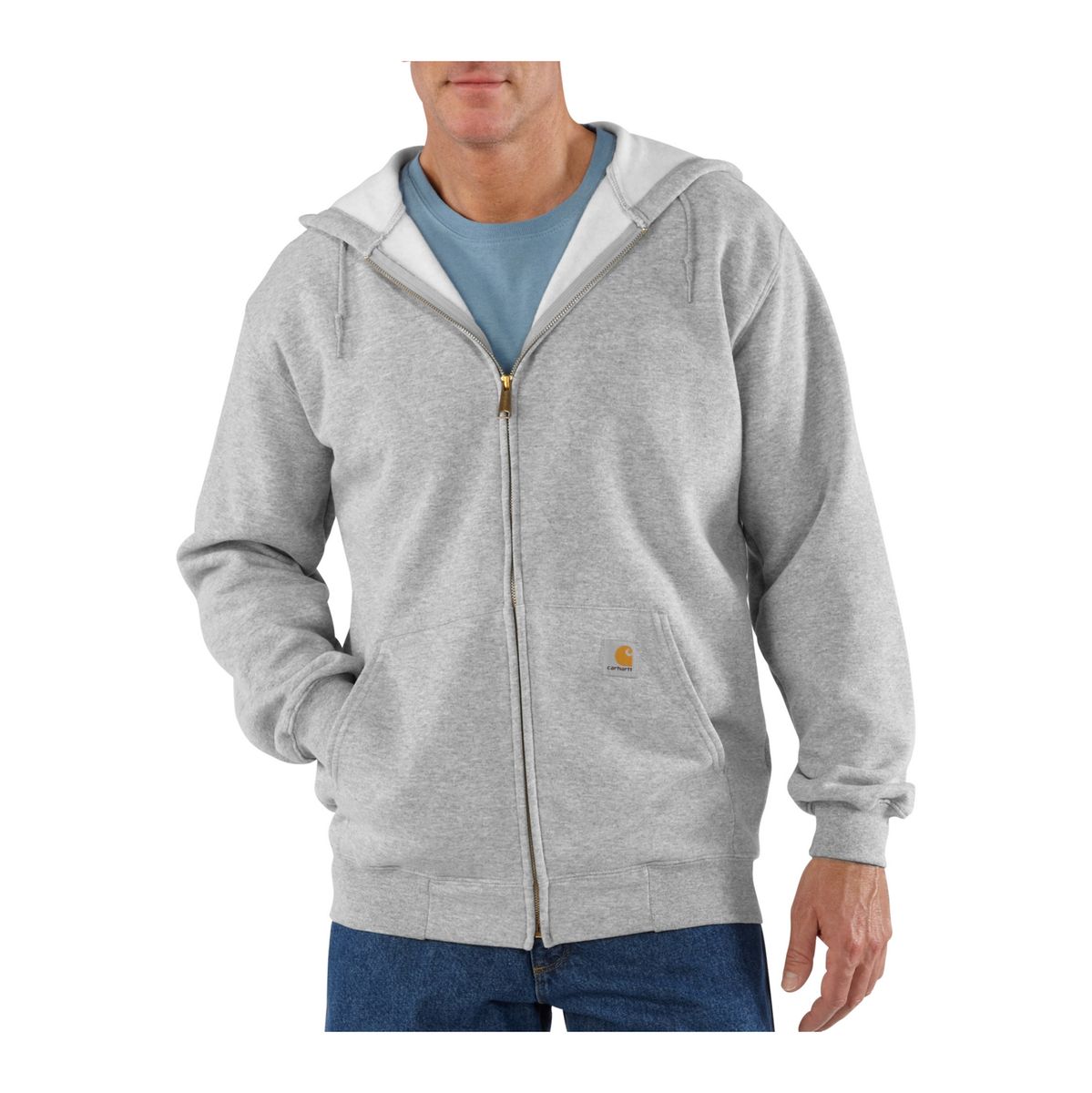 Men's Loose Fit Midweight Zip Hooded Sweatshirt
