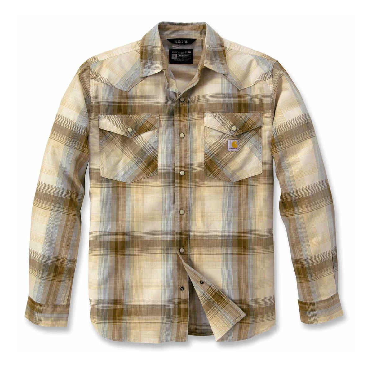 Snap-front Plaid Shirt