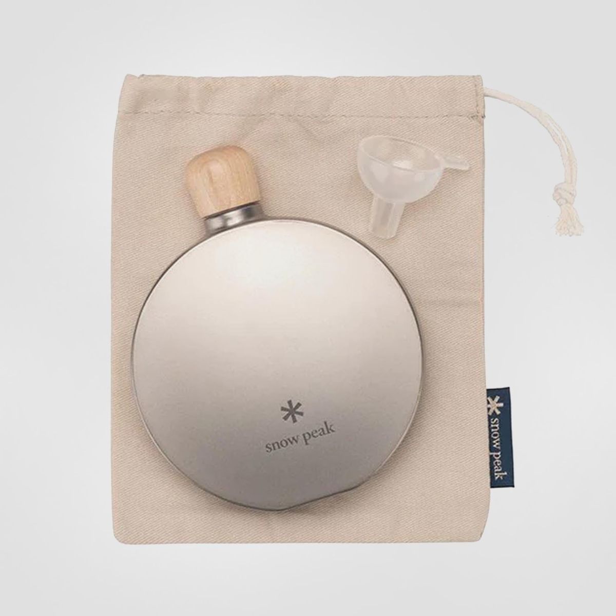 Titanium Curved Flask
