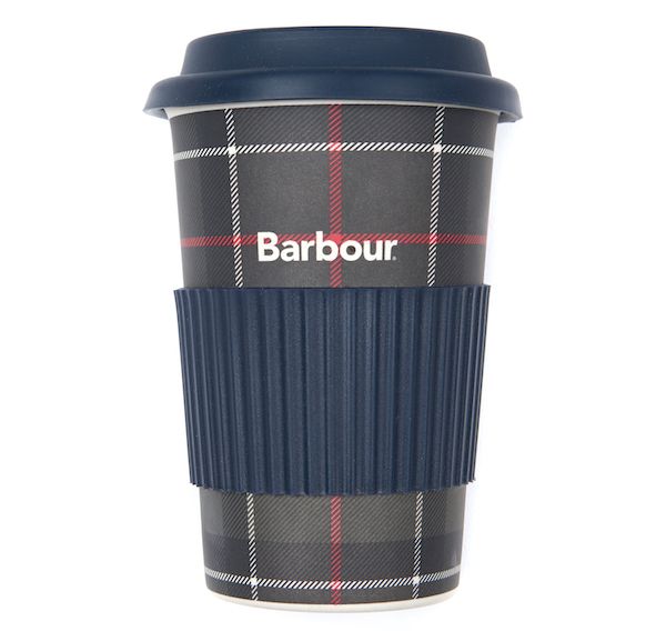 Reusable Tartan Travel Mug