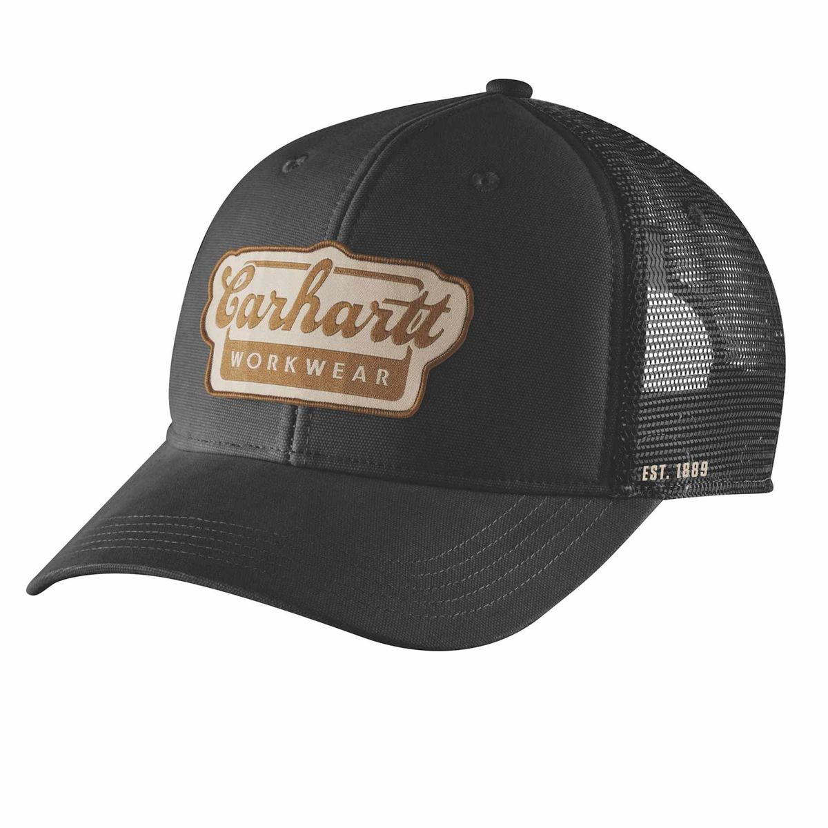 Twill Mesh-back Script Patch Cap Twill Mesh-back Script Patch Cap