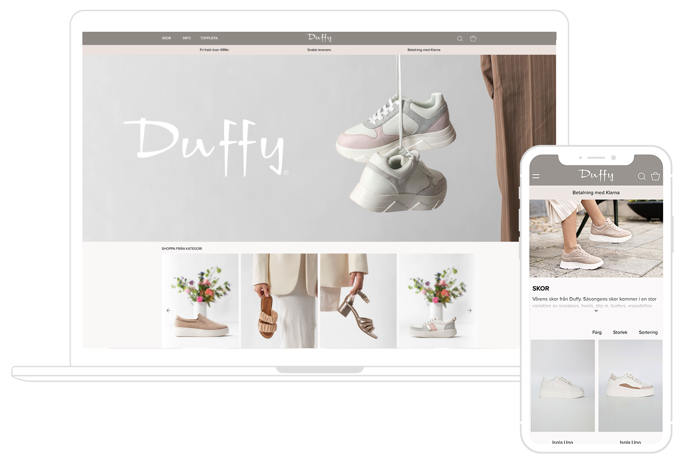Snavs desinficere kort Duffy startar upp egen e-handel