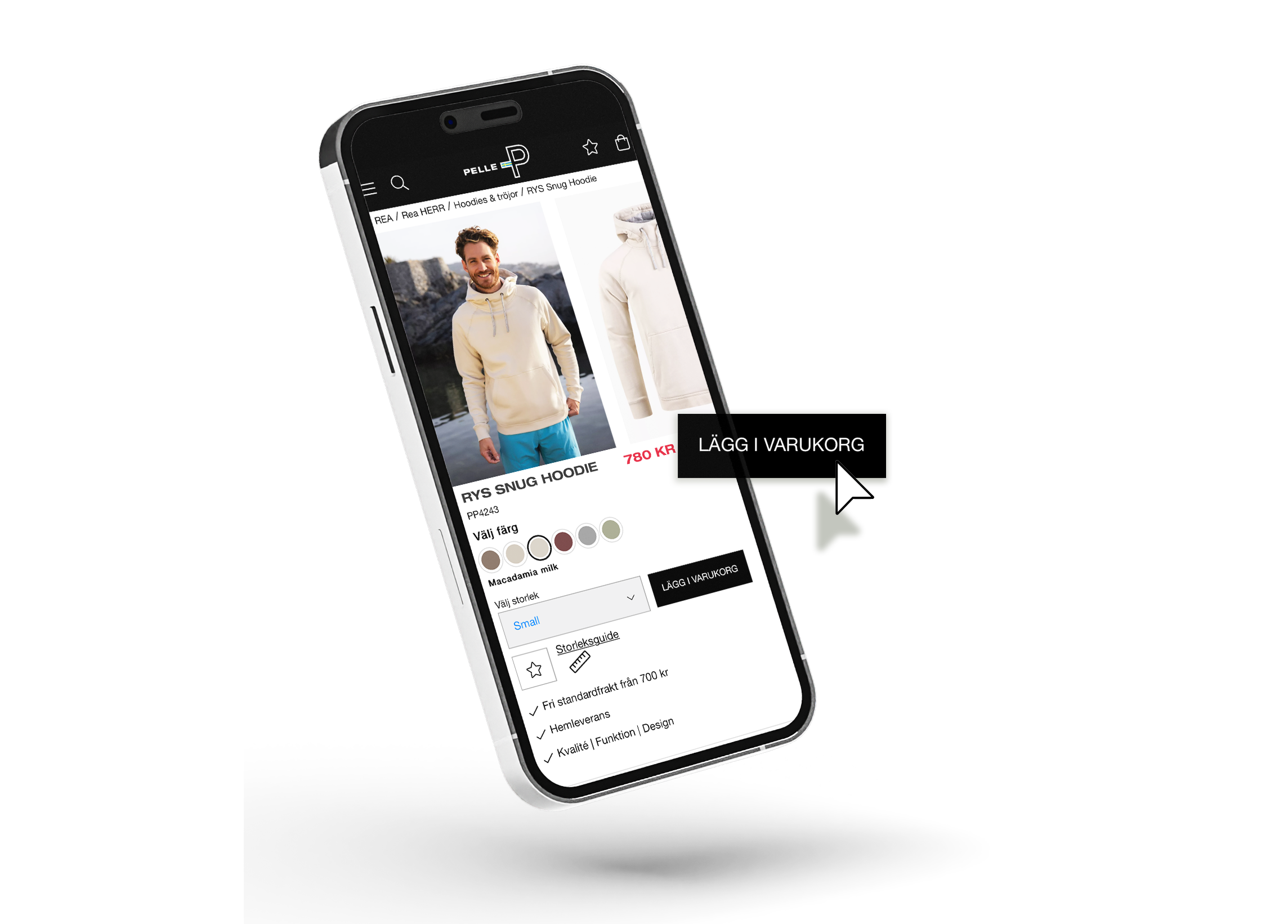 Klarna Checkout mockup on mobile device